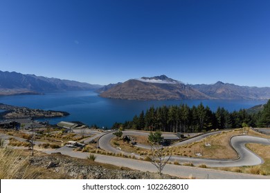 View Over Queenstown And The Luge Track From The Queenstown Skyline Gondola