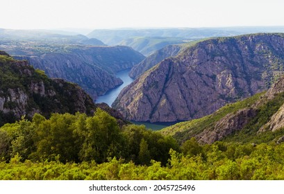 view over spectacular sil canyon (canon do sil) in Galicia
