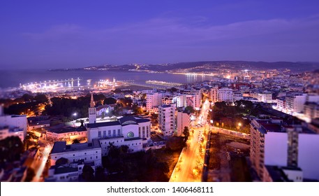 View over Tangier skyline at night, Morocco - Shutterstock ID 1406468111