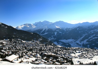 View Over The Town Of Verbier, Switzerland