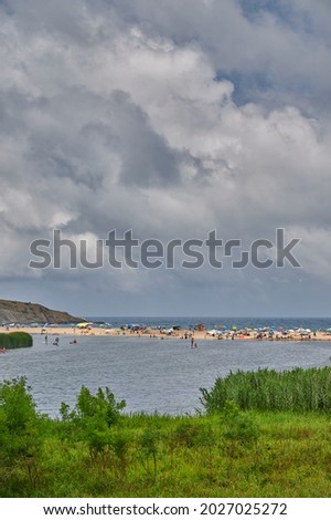 View over the Veleka Beach on the Black Sea  coast, in Sinemoretz, Bulgaria