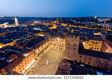 Image, Stock Photo View over Verona, Italy