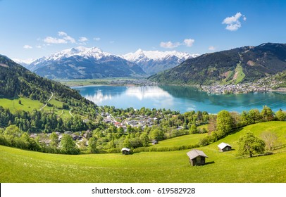 View over Zell am See in Summer, Salzburg, Austria - Shutterstock ID 619582928