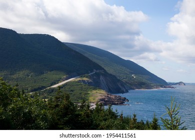 View from overlook, Cape Breton National Park, west coast Nova Scotia, Canada