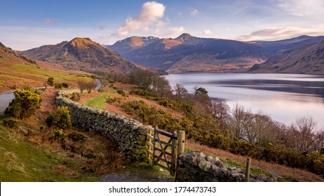 View Overlooking Crummock Water In The Lake District, Cumbria, UK