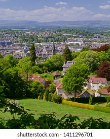 View overlooking Perth, Scotland from Kinnoull Hill Woodland Park