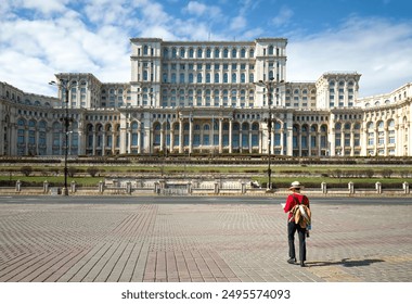 view of the palace Bucharest, Romania