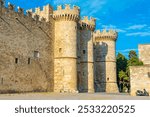 View of Palace of the Grand Master of the Knights of Rhodes in Greece.