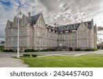 View of Palacio de la Magdalena (Magdalena Palace), located on the Magdalena Peninsula of the city of Santander, Cantabria, Spain, built between 1909 and 1911