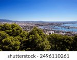 View at Palma de Mallorca city, Mallorca, Spain, Balearic island, Europe