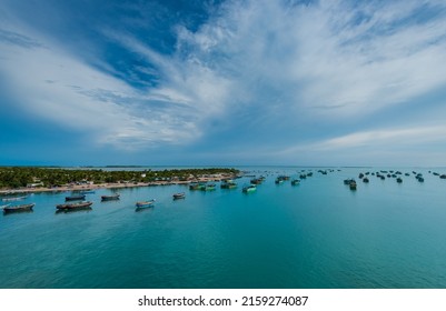View from Pampan Bridge, Rameswaram, Tamil Nadu, India. - Shutterstock ID 2159274087