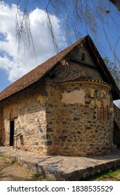 View Of Panagia (Our Lady) Tis Asinou Church (12th Century). Nikitari Village, Troodos Mountains; Cyprus.