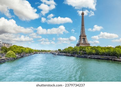 View of Paris with Eiffel tower