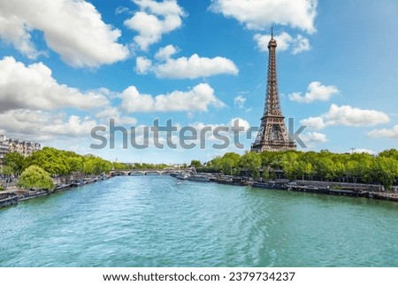 View of Paris with Eiffel tower