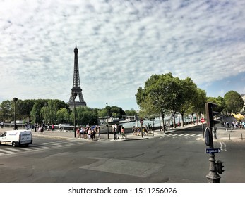 A View Of Paris Looking Towards The Eifel Tower In Paris In August 2019 