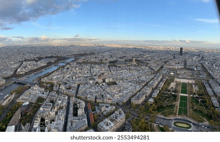 View of Paris from the top of the Eiffel Tower