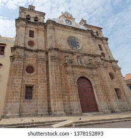 View Of The Parish Church Saint Peter Claver (San Pedro Claver In Spanish), Old Town, Cartagena, Colombia
