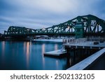 A View of Park Street Bridge that connects the towns of Alameda and Oakland California.