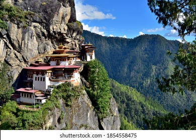 View Of The Paro Taktsang In Paro, Bhutan