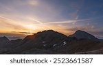 View from Parpaner Rothorn in the Swiss alps on a late summer day