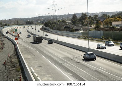 A View Of A Part Of The Auckland Motorway In New Zealand.