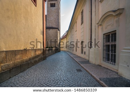 View of part of Prague Castle's Complex and it's narrow streets - Prague, Czech Republic