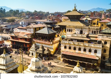 View of Pashupatinath Temple in Kathmandu, Nepal