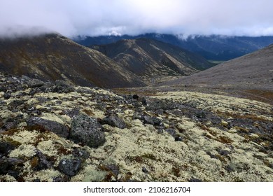 View from the pass in Khibiny mountains, Far North Russia