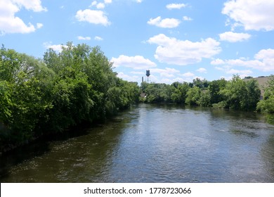 View of the Passaic River in Garfield, New Jersey