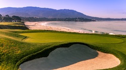 A View Of Pebble Beach Golf  Course, Monterey, California, USA