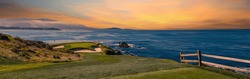A View Of Pebble Beach Golf  Course, Monterey, California, USA