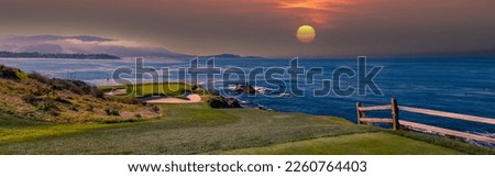 A view of Pebble Beach golf  course, Monterey, California, USA