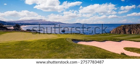 A view of Pebble Beach golf  course, Monterey, California, USA