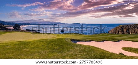 A view of Pebble Beach golf  course, Monterey, California, USA