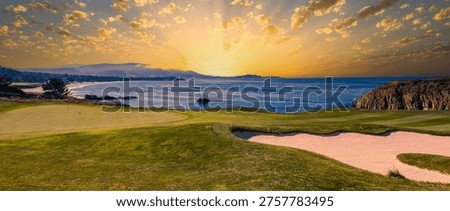 A view of Pebble Beach golf  course, Monterey, California, USA