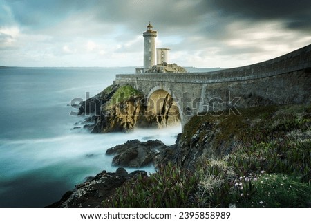 View of the Phare du petit minou in Plouzane, Brittany, France