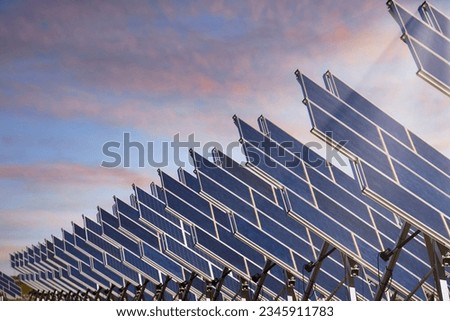 View of the photovoltaic Plant, Castilla La Mancha, Spain, Europe. Foto stock © 