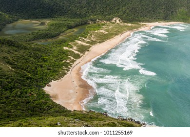 View from Pico da Coroa to Lagoinha do Leste wild beach in Florianopolis, Santa Catarina State, South Brazil - Powered by Shutterstock