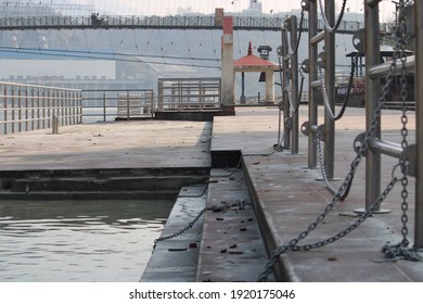 View Of The Pier Along The Alaknanda River