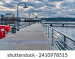 A view of the pier at Gene Coulon Park in Renton, Washington.