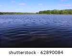 View of Pierce Lake at Rock Cut State Park in northern Illinois