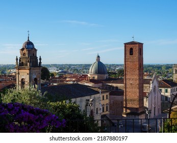 View of the Pietrasanta Cathedral, the church of San Martino is the main place of Catholic worship in Versilia, province of Lucca, Tuscany, Italy