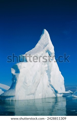 View of pinnacled iceberg, antarctica