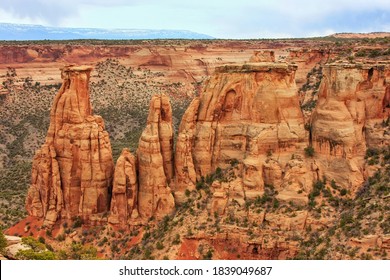 View of Pipe Organ formation in Colorado National Monument, Grand Junction, USA