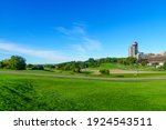 View of the Plains of Abraham park in Quebec City, Quebec, Canada