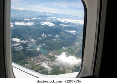 View from plane window