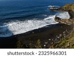 view of Playa El Bollullo - beach in Puerto de la Cruz on Tenerife island (Canary Islands, Spain)