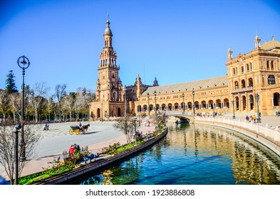 A view from Plaza de España in Seville, Spain - Powered by Shutterstock