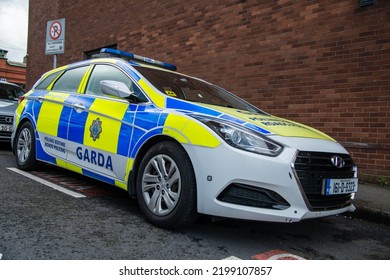 View Of Police Emblems In Ireland, Emblem On Building, Car Police, ,Limerick,Ireland,20,08,2022