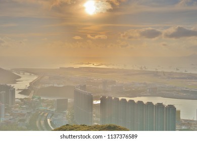 A View At Por Kai Shan Of Tung Chung Town 